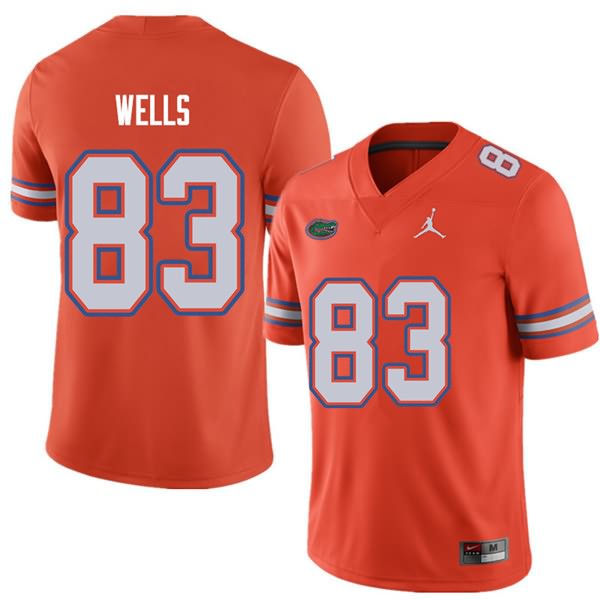 NCAA Florida Gators Rick Wells Men's #83 Jordan Brand Orange Stitched Authentic College Football Jersey VCC5464KN
